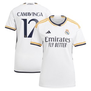 Eduardo Camavinga Real Madrid adidas Women's 2023/24 Home Replica Jersey - White