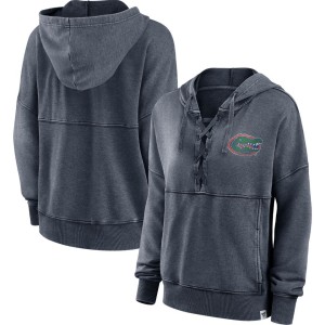 Florida Gators Fanatics Branded Women's Overall Speed Lace-Up Pullover Hoodie - Heathered Charcoal