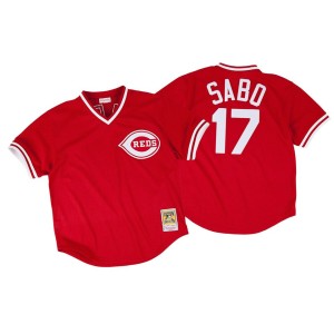 Chris Sabo 1990 Authentic Mesh BP Jersey Cincinnati Reds