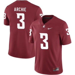 Armauni Archie Washington State Cougars Nike NIL Replica Football Jersey - Crimson