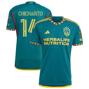 Javier Hernandez Chicharito LA Galaxy adidas 2023 LA Kit Authentic Jersey - Green