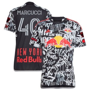 AJ Marcucci  New York Red Bulls adidas 2023 Freestyle Authentic Jersey - Black