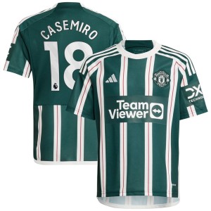 Casemiro Manchester United adidas Youth 2023/24 Away Replica Player Jersey - Green