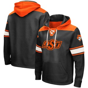 Oklahoma State Cowboys Colosseum 2.0 Lace-Up Pullover Hoodie - Black