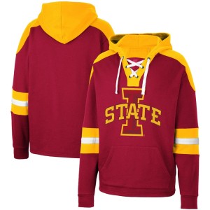Iowa State Cyclones Colosseum Lace-Up 4.0 Pullover Hoodie - Cardinal