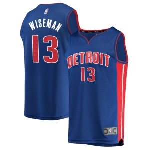 James Wiseman Detroit Pistons Fanatics Branded Youth Fast Break Replica Jersey Blue - Icon Edition
