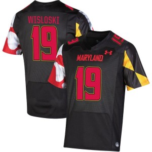 Braeden Wisloski Maryland Terrapins Under Armour NIL Replica Football Jersey - Black