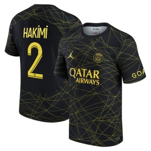 Achraf Hakimi Paris Saint-Germain Jordan Brand 2022/23 Fourth Breathe Stadium Replica Player Jersey - Black