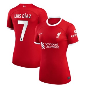 Luis Diaz Liverpool Nike Women's 2023/24 Home Replica Player Jersey - Red