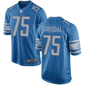 Colby Sorsdal Detroit Lions Nike Game Jersey - Blue