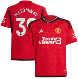 Scott McTominay Manchester United adidas Youth 2023/24 Home Replica Player Jersey - Red