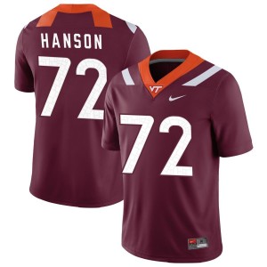 Jesse Hanson Virginia Tech Hokies Nike NIL Replica Football Jersey - Maroon