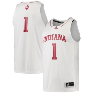 #1 Indiana Hoosiers adidas Swingman Team Basketball Jersey - Cream