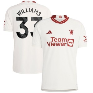 Brandon Williams Manchester United adidas 2023/24 Third Replica Player Jersey - White