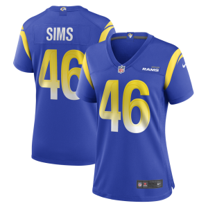 Christian Sims Los Angeles Rams Nike Women's  Game Jersey - Royal