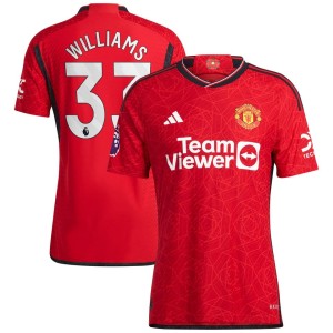 Brandon Williams Manchester United adidas 2023/24 Home Authentic Player Jersey - Red