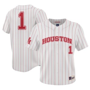 #1 Houston Cougars ProSphere Baseball Jersey - White