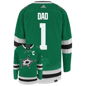 Dallas Stars Dad Number One Adidas Primegreen Authentic NHL Hockey Jersey