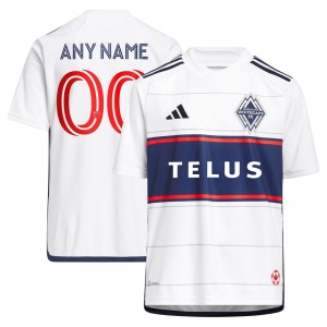 Vancouver Whitecaps FC adidas Youth 2023 Bloodlines Replica Custom Jersey - White