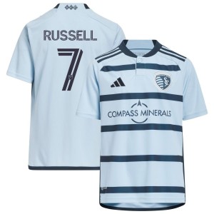 Johnny Russell Sporting Kansas City adidas Youth 2023 Hoops 4.0 Replica Jersey - Light Blue