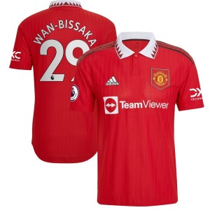 Aaron Wan-Bissaka Manchester United adidas 2022/23 Home Authentic Player Jersey - Red