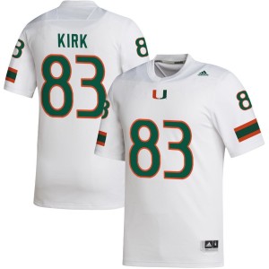Shemar Kirk Miami Hurricanes adidas NIL Replica Football Jersey - White