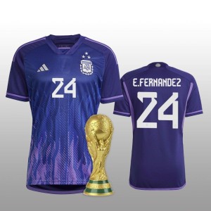 Argentina Enzo Fernandez Away Jersey 2022 World Cup Kit