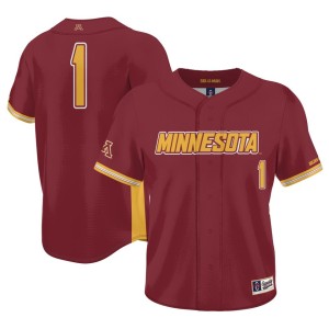 #1 Minnesota Golden Gophers ProSphere Baseball Jersey - Maroon
