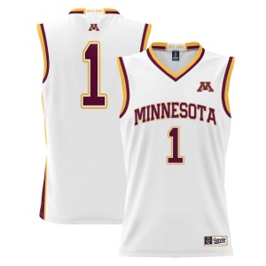 #1 Minnesota Golden Gophers ProSphere Youth Basketball Jersey - White