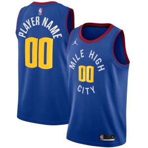 Denver Nuggets Jordan Brand Swingman Custom Jersey - Statement Edition - Blue