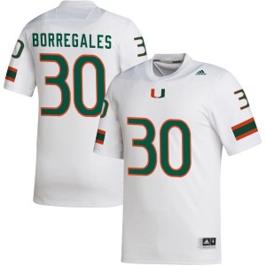 Andres Borregales Miami Hurricanes adidas NIL Replica Football Jersey - White